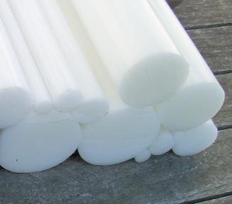 Ø 25x500mm POMC blanc